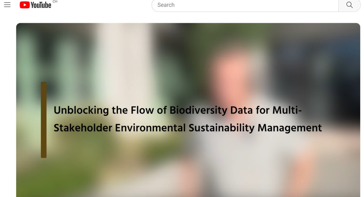 Hear about our preliminary research results to unblock the flow of #biodiversity #data for different stakeholders in this short video... @Monitor_Species @DEE_UNIL @HSGStGallen @inst_humboldt @cbcrgh @SNISGeneva youtube.com/watch?v=6wlMlz…