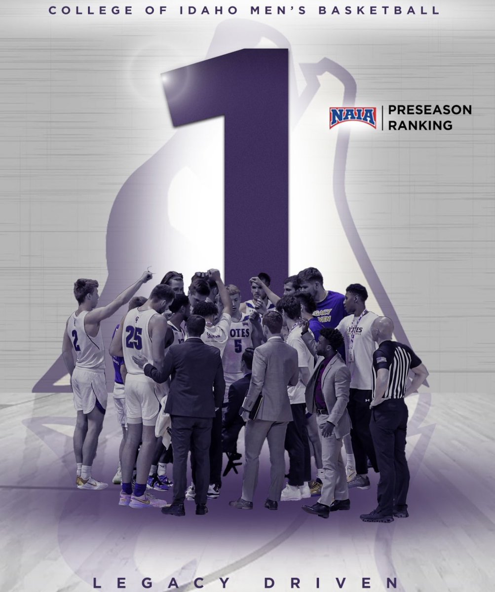 🟣NATIONAL RANK🟣

In the preseason NAIA top 25 poll your Yotes are ranked #1
#LegacyDriven #ComeWinWithUs