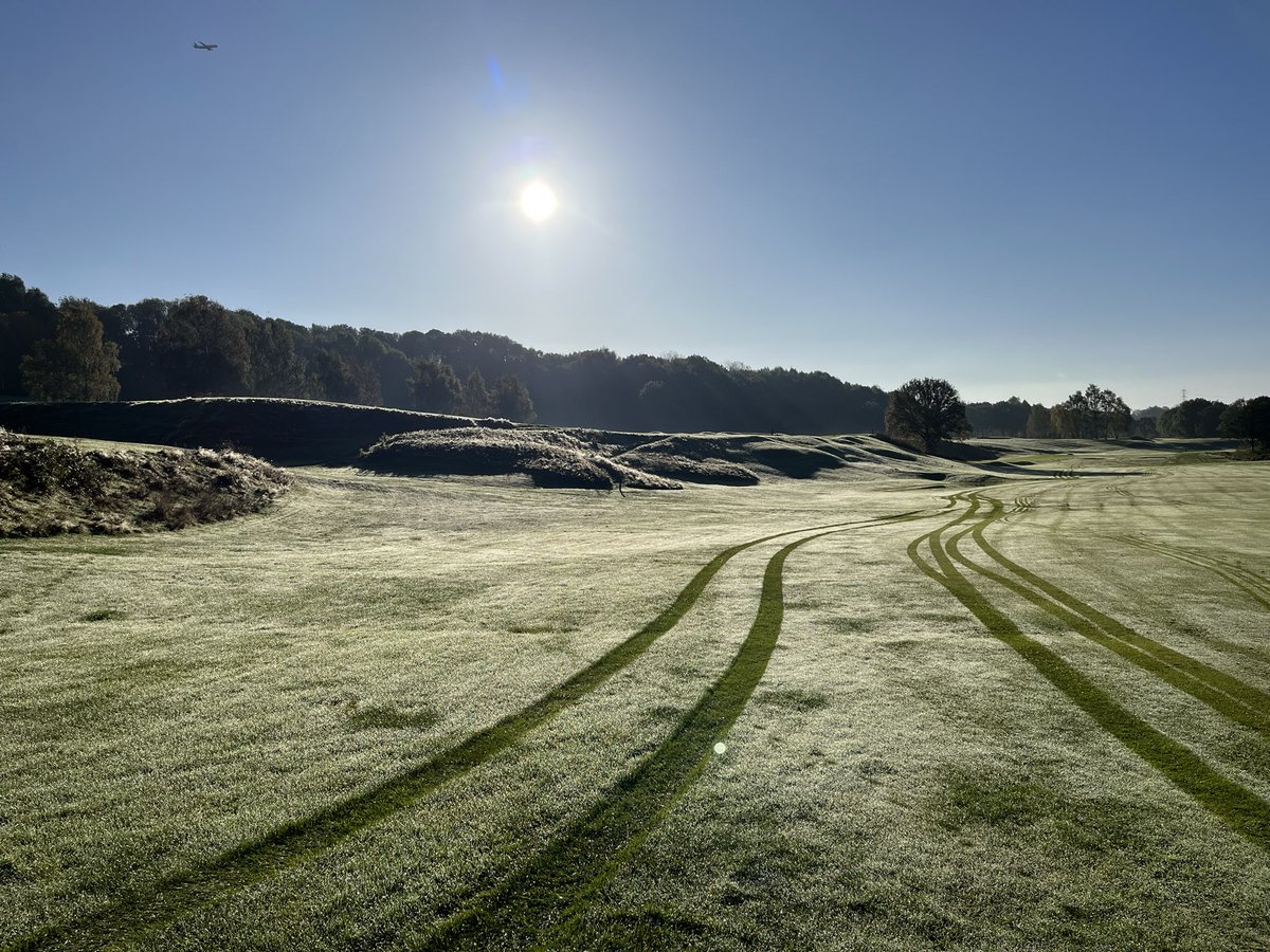 azzabazza86's tweet photo. Stunning morning after another wet 24hrs. Greens hand cut, holes changed and all bunkers back in play. The 1st of many fairway vertidrains being carried out with our gxi8👌🏻 @WiedenmannUK @BalmersSales https://t.co/ODb6PBLhK7