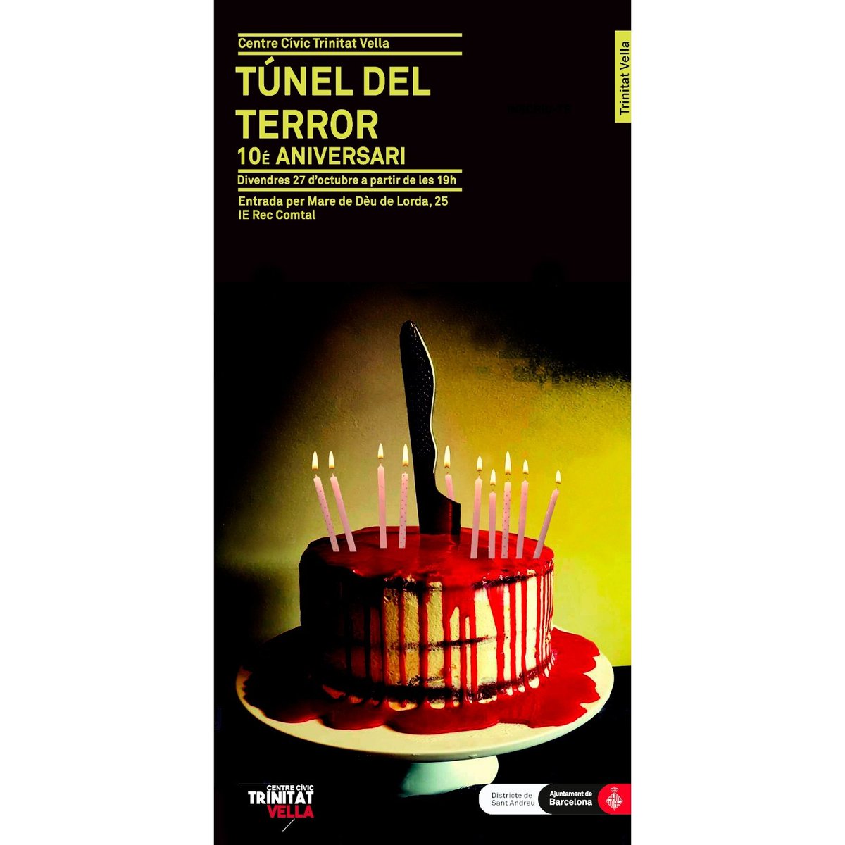 TRINIFOC's tweet photo. Túnel del terror de Trinitat Vella. Divendres 27 a partir de les 19h. 
@CCTrinitatVella https://t.co/iL1GB2XNOU