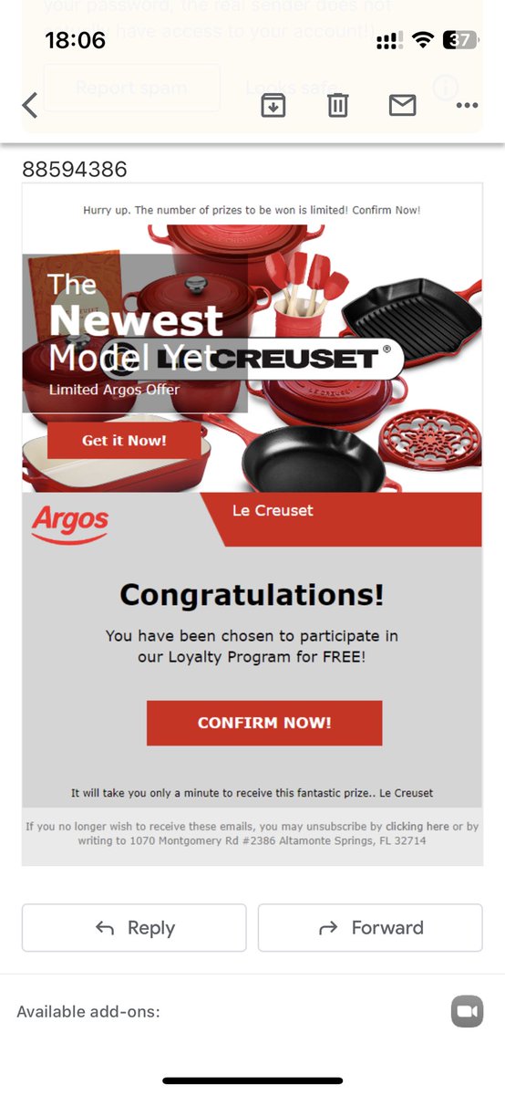 ajb1406's tweet photo. @argos_oline yet another scam in your name ….. please do something ! https://t.co/HqPr3N7XLr