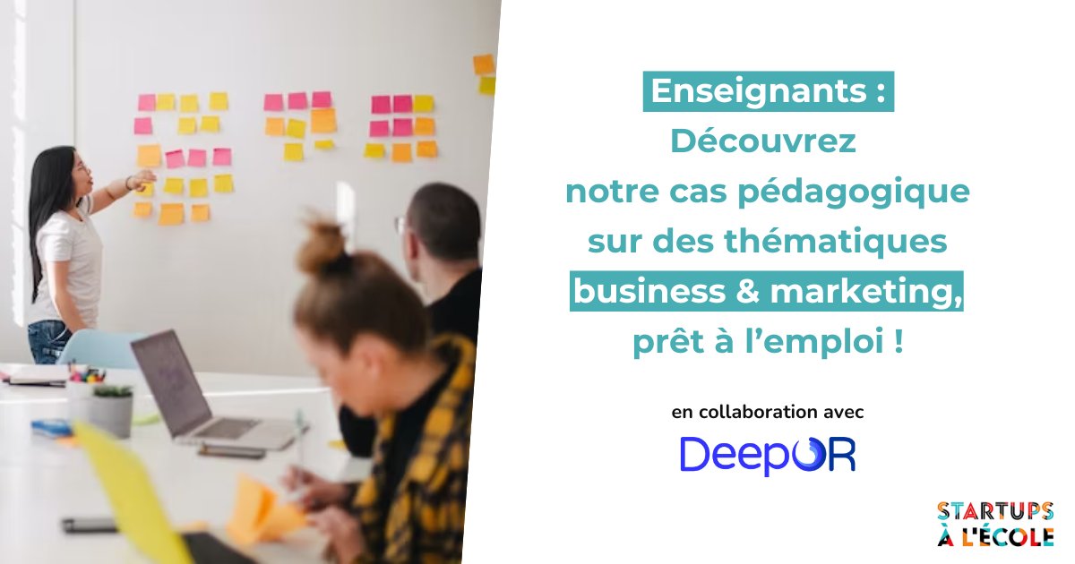 🙌 Bonne nouvelle ! Startups à l'École vous propose un cas pédagogique clé en main, présenté sous forme de vidéos, accompagné d’exercices pratiques, qui permettra à vos élèves de développer des compétences entrepreneuriales. Contactez-nous : lesstartupsalecole@agoranov.com !