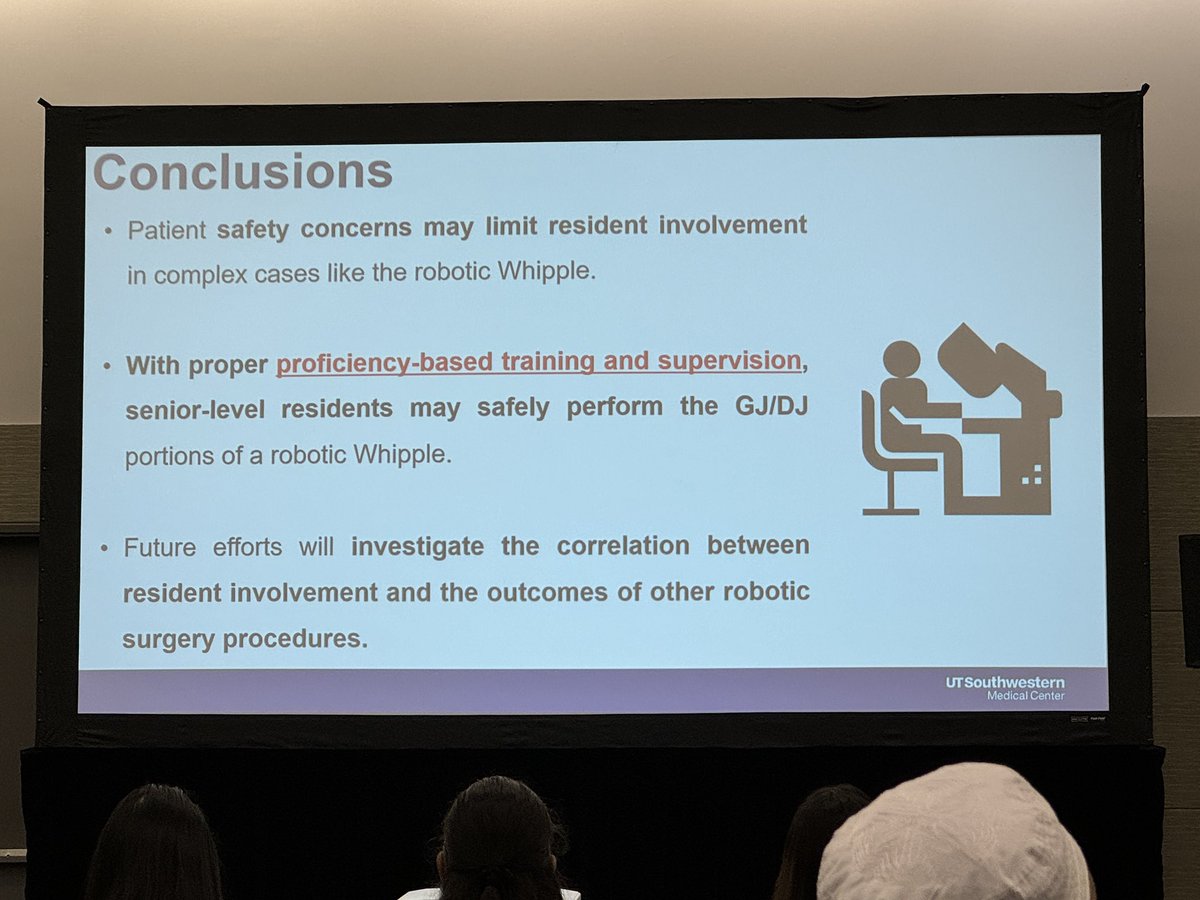 #ACSCC23 Terrific presentation by Andres Abreu MD research fellow UT Southwestern on success of comprehensive simulation-based-training of residents to perform robotic gastrojejunostomy translating in practice to preservation of patient safety. @UTSW_Surgery @utswcancer