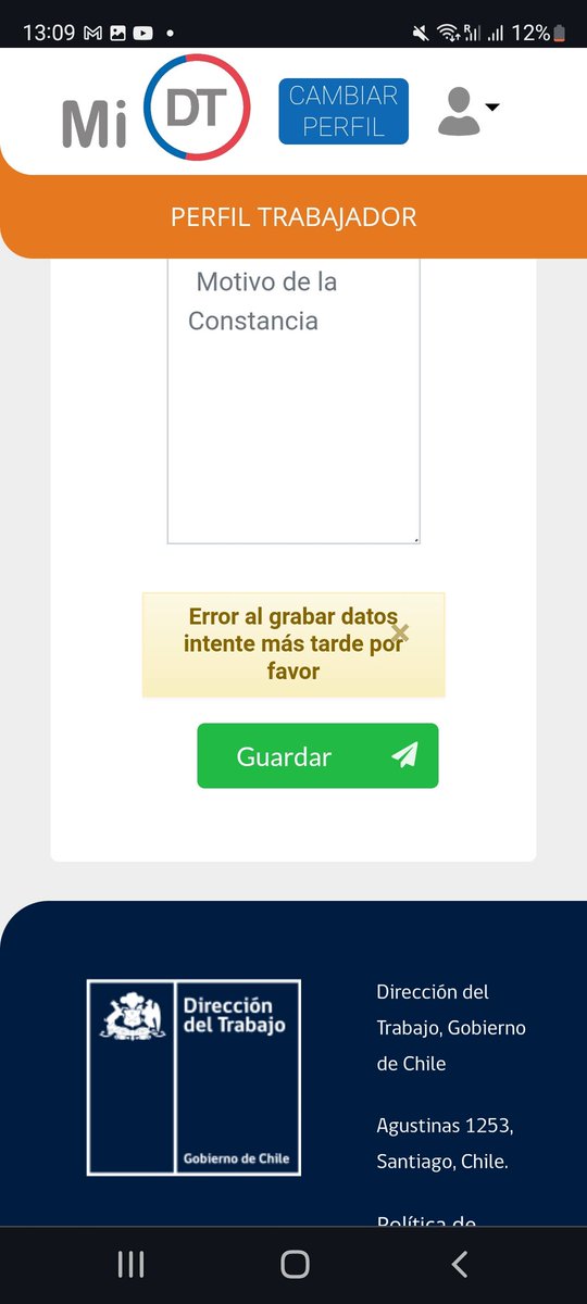 MaFe_oki's tweet photo. @DirecDelTrabajo @UCN_Coquimbo @pzenteno01 @pepelaboralista @DRTCOQUIMBO1 Hola! Tienen caída la página desde ayer y no puedo dejar constancias laborales, que puedo hacer? Gracias https://t.co/l3eq8z7SWF