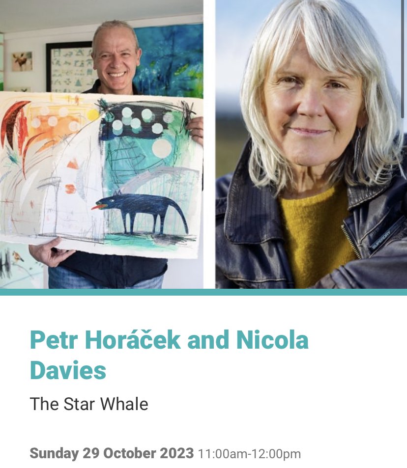 A truly enchanting event this will be… internationally acclaimed duo @PHoracek and @nicolakidsbooks will take us on a magical adventure of painting and poetry with their latest collaboration #TheStarWhale this Sunday 29/10. Hurry and book now: bit.ly/3Fir3k9