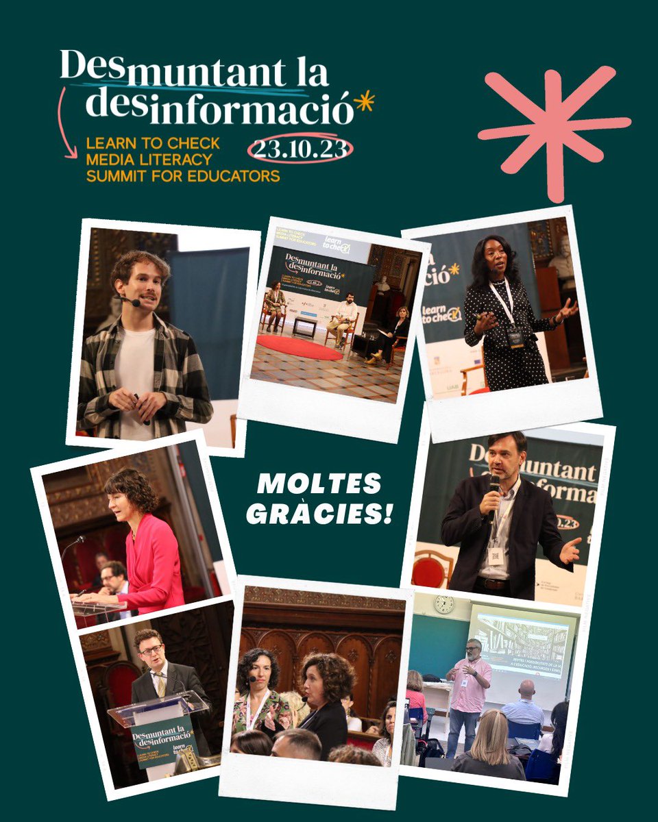 learntocheck's tweet photo. Gràcies a les més de 250 persones que vau seguir la jornada "Desmuntant la Desinformació" #LTCSummit de manera presencial o bé on-line🙌😊
📌I si us ho vau perdre, aquí podeu recuperar les ponències: https://t.co/PTUmPJQIfu https://t.co/4ya6cdT9PO