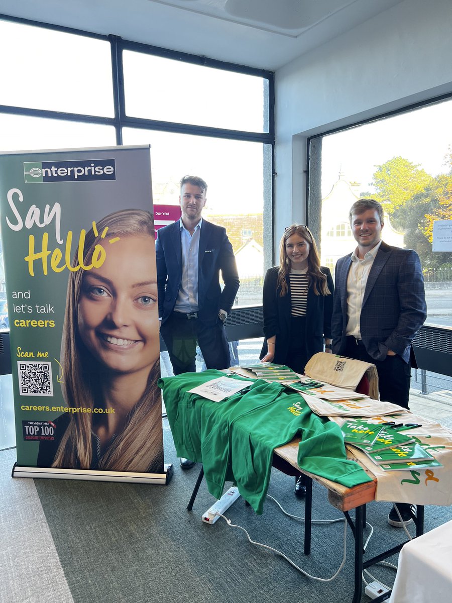Successful day talking about careers and graduate/internship schemes at Bangor University with current students and graduates! 💚