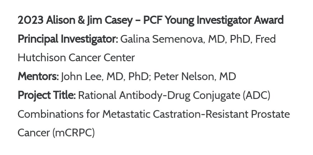Lee Lab (@jklee_lab) on Twitter photo Congrats to Galina Semenova <a href="/fredhutch/">Fred Hutch Cancer Center</a> for her <a href="/PCFnews/">Prostate Cancer Foundation</a> Young Investigator Award! She is soon to reunite with us @uclajccc! Congrats to Galina Semenova <a href="/fredhutch/">Fred Hutch Cancer Center</a> for her <a href="/PCFnews/">Prostate Cancer Foundation</a> Young Investigator Award! She is soon to reunite with us @uclajccc!
