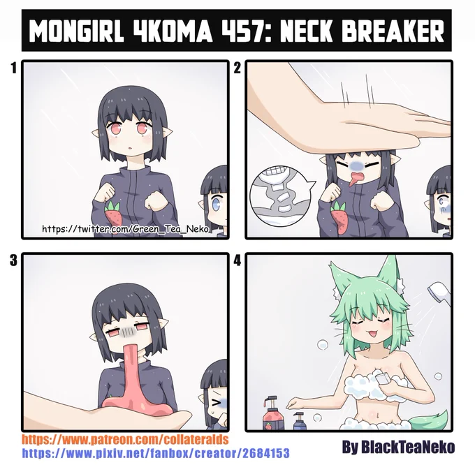 モンガール4コマ457 - 首折れ
MonGirl 4koma 457 - Neck Breaker 
魔物娘4格漫画457 - 断脖子 