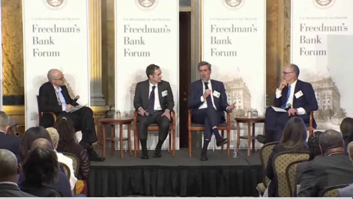 Freedman’s Bank Forum is talking about funding communities (specifically New York) but the only people they mentioned were Venezuelans…WHAT?!?!? Have the nerve to call this Freedmen’s Bank while only proposing investment in New Americans 😡<a href="/SenateDems/">Senate Democrats</a> <a href="/SenateGOP/">Senate Republicans</a>