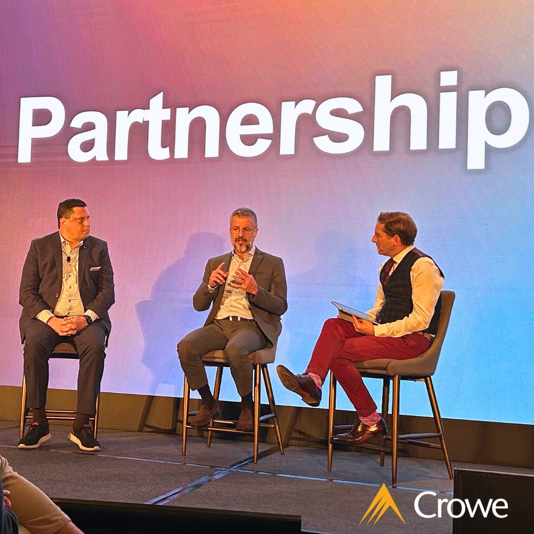 MarkBaerCrowe's tweet image. Enjoying this year's @CroweGlobal Annual Conference with colleagues from around the world! #Success is built on trust, collaboration and creating value together. Always great to strengthen relationships with our colleagues - learning about their vision and strategies. #GoCrowe