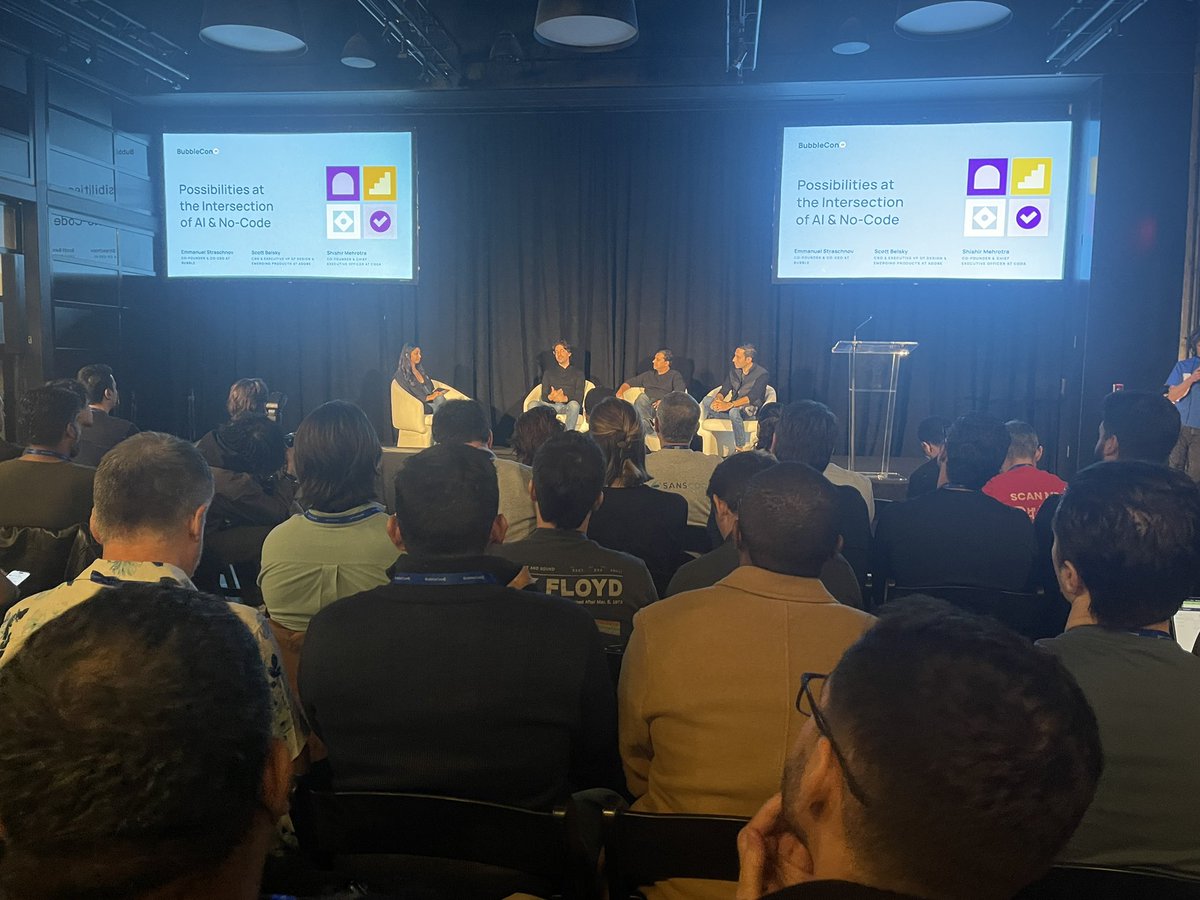 Quote of the day: “for us, in our creative world, hallucination of LLMs is not a bug, it’s a feature.” - <a href="/scottbelsky/">scott belsky</a> #bubblecon2023