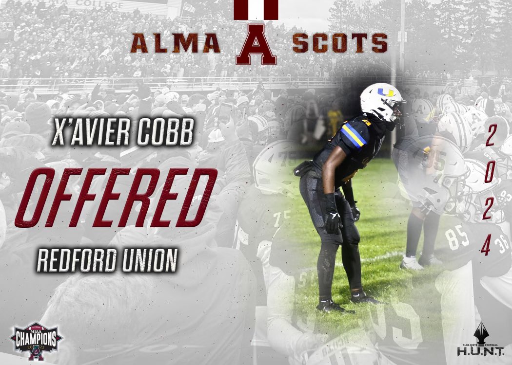 xaviercobb1_'s tweet photo. After a great conversation with @CoachHill_41 I’m extremely blessed to say I’ve received my second offer from Alma college #goscots @iiler_2 @thecoachhopshow @coachD_904 https://t.co/zLTtQoRjIC