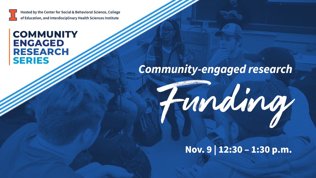 Illinois IHSI (@illinoisihsi) on Twitter photo Our next Community-Engaged Research event will focus on funding!
<a href="/PCORI/">The Patient-Centered Outcomes Research Institute</a>'s Courtney Clyatt will talk about the range of projects PCORI funds & <a href="/AHSIllinois/">College of AHS</a> Prof. Robyn Gobin will discuss working with PCORI. Followed by a Q&A.
Register for Zoom details: go.illinois.edu/PCORI Our next Community-Engaged Research event will focus on funding!
<a href="/PCORI/">The Patient-Centered Outcomes Research Institute</a>'s Courtney Clyatt will talk about the range of projects PCORI funds & <a href="/AHSIllinois/">College of AHS</a> Prof. Robyn Gobin will discuss working with PCORI. Followed by a Q&A.
Register for Zoom details: go.illinois.edu/PCORI