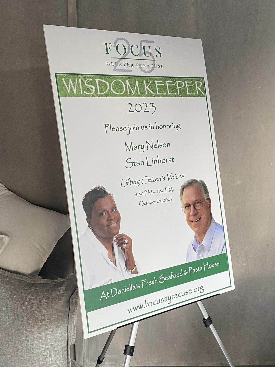 Pamela Hunter (@pamelahunter128) on Twitter photo Last night we joined in celebrating Mary Nelson and Stan Linhorst at the <a href="/FOCUSGREATERSYR/">Chuckie Holstein</a> Wisdom Keeper Celebration. Thank you both for the tremendous work you do for our community. Last night we joined in celebrating Mary Nelson and Stan Linhorst at the <a href="/FOCUSGREATERSYR/">Chuckie Holstein</a> Wisdom Keeper Celebration. Thank you both for the tremendous work you do for our community.