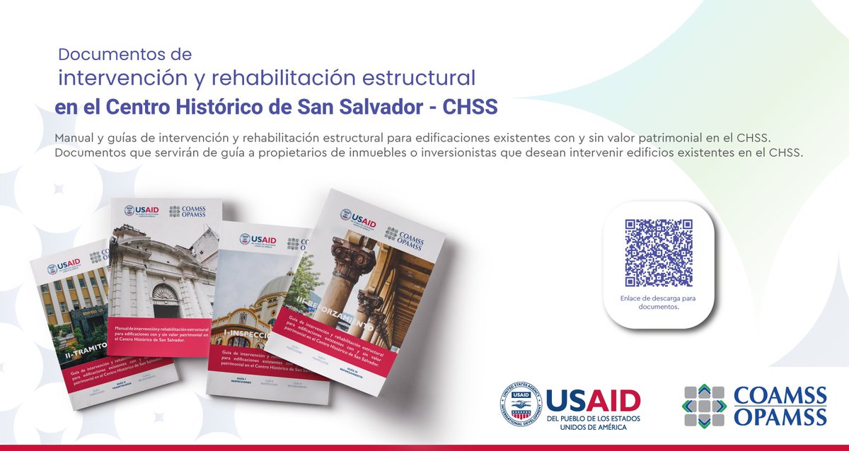 EL COAMSS/OPAMSS desarrolló dos proyectos de gran importancia por medio del proyecto <a href="/GobMunicipalSV/">Gobernabilidad Municipal SV</a>:

1️⃣ Elaboración de guías y manuales de Intervención y rehabilitación estructural para edificaciones con y sin valor patrimonial en el CHSS.
👇🏼
