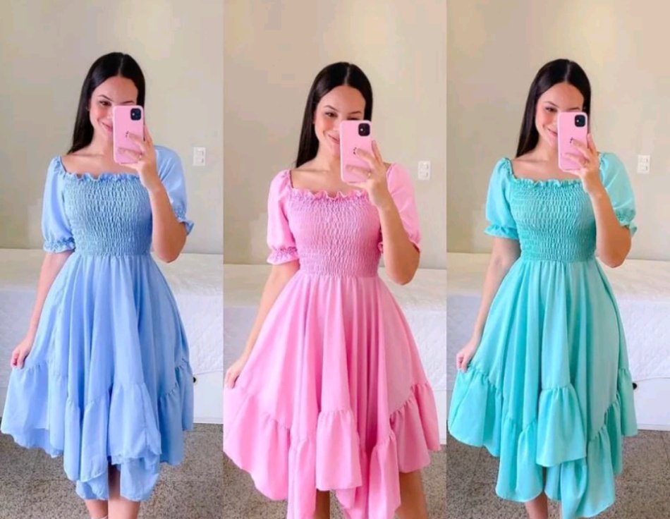 Thay_hstyles's tweet photo. Vestido Midi Moda Evangélica Curto Manga Bufante com 23% de desconto! 
R$69,15.  https://t.co/Rh3MLZ88HC https://t.co/ap3k00LeuE