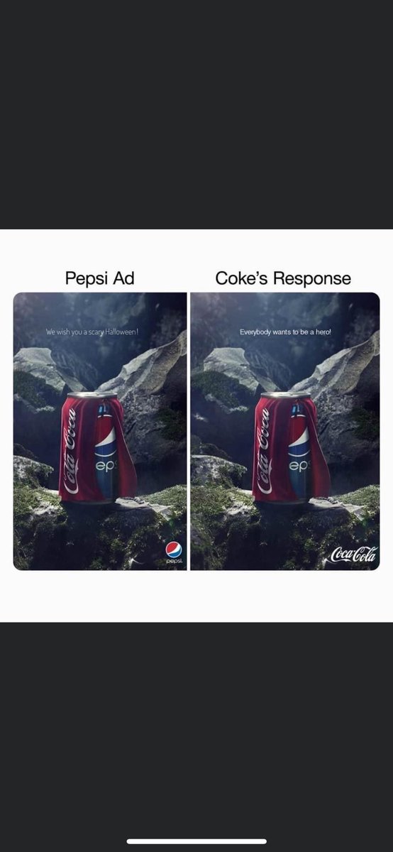 jking1701's tweet photo. @CChandlerTV Everyone wants to be Coke, even Pepsi https://t.co/1csq1owCIz