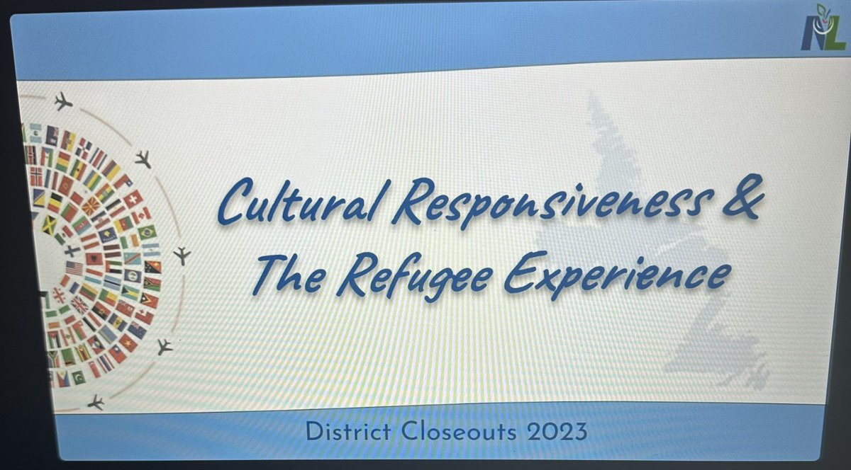 MmeLeonardJRS's tweet photo. A great session this afternoon on cultural responsiveness &amp; the refugee experience. Thank you @DiversityNLESD!

@NLESDCA #multiculturaleducation https://t.co/xjpmgm1tP6