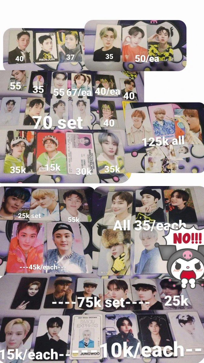 WTS PHOTOCARD NCT MARK HENDERY RENJUN HAECHAN DOYOUNG KUN JUNGWOO
🏠Jateng 
💐PACKING 3K 
🆓Cute Sticker
💰Keep event with dp 50%