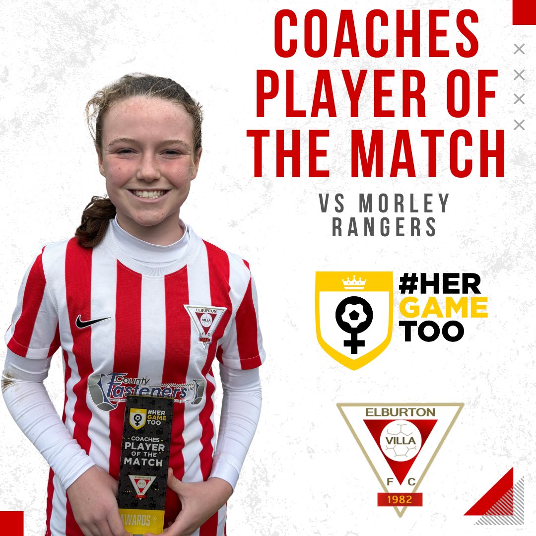 PilgrimK3v's tweet photo. Ruby took home the coaches player of the match award in our defeat at Morley Rangers this weekend. 

Put in 100% and played some great football. Doesn’t get the praise she deserves at times (manager’s daughter) but this award was well deserved. https://t.co/L7GDc4jw3N