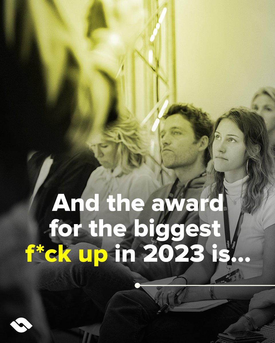 And the award for the biggest f*ck up in 23'? Not exactly what ADE attendees expected! For some entrepreneurs, being nominated as the year's biggest mishap is a dream. Confused? Click the 🔗 below to find out who earned this title at Innofest.

instagram.com/p/Cy1BIUlMSNA/

#innofest