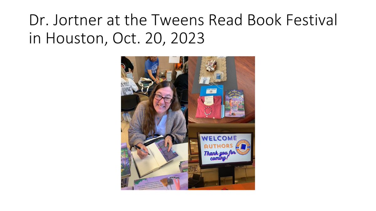This past weekend, Dr. <a href="/Maura_Jortner/">Maura Jortner</a> attended the <a href="/TweensRead/">Tweens Read Book Festival</a> Book Festival to promote her book, 102 DAYS OF LYING ABOUT LAUREN, speak on panels, sign books, and connect with tween readers and other authors!