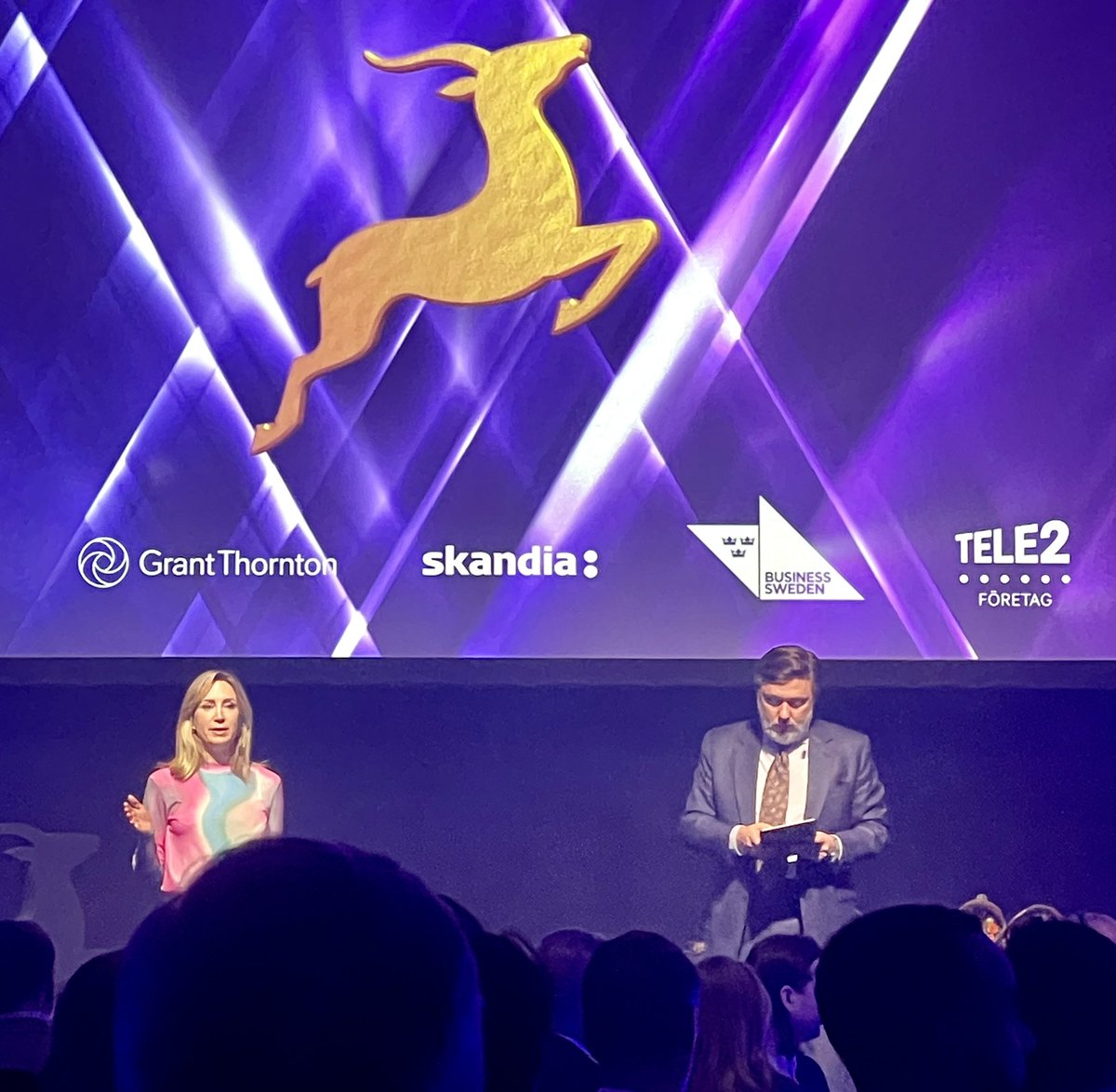 Full fart i Eric Ericssonhallen med Di Gasell Di Event. Linnea Bolter och Andreas Johansson konstaterar att de knappt 900 gasellföretagen har skapat 13.000 nya jobb under de senaste åren.