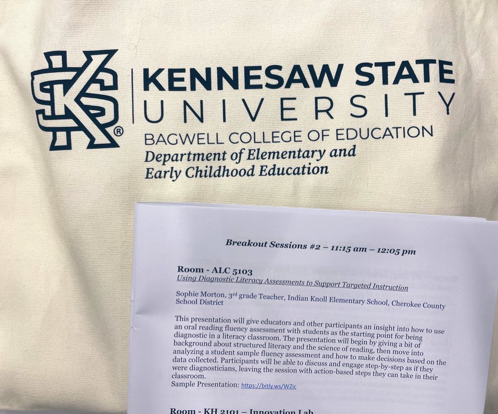 Presenting at my alma mater <a href="/kennesawstate/">Kennesaw State University</a> about literacy is a full circle moment. #KSUreads