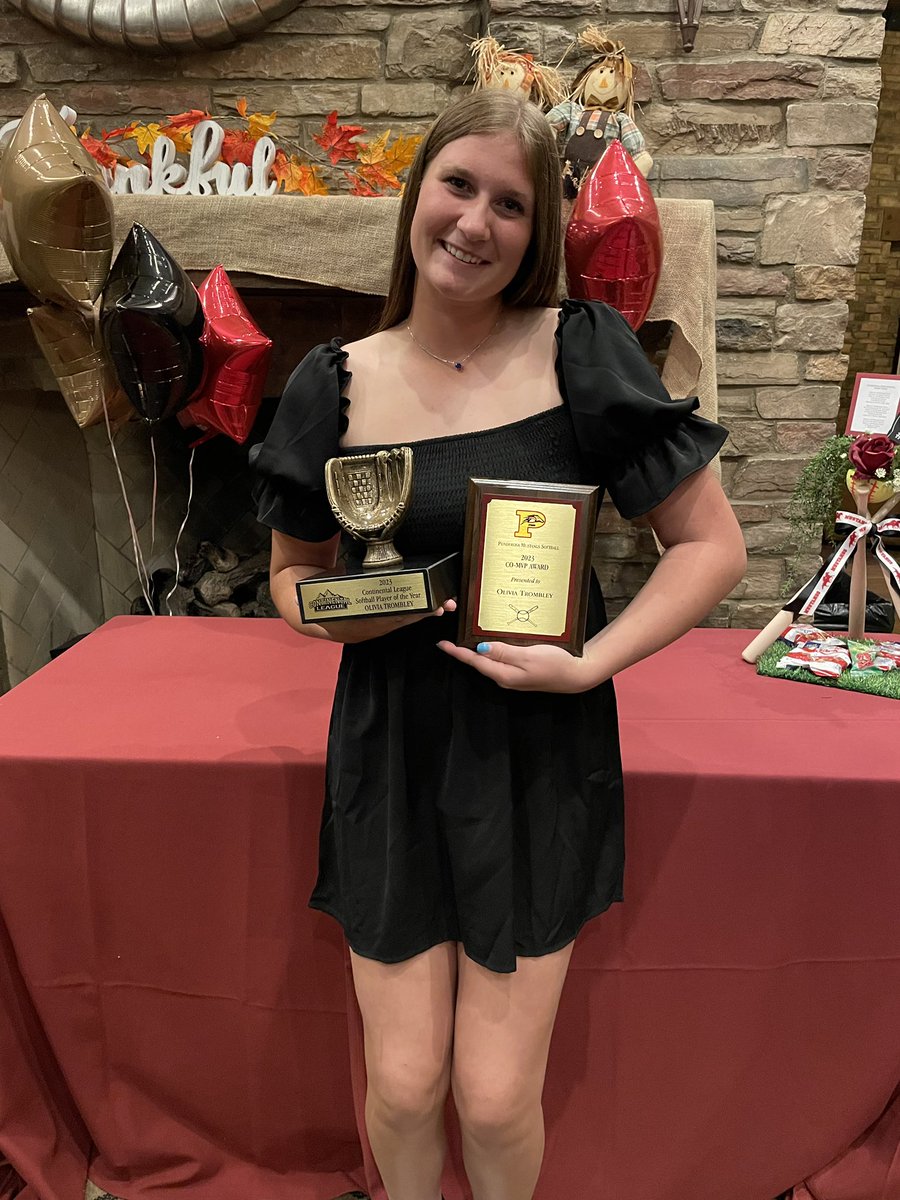 PHSMustangsAth's tweet photo. Olivia Trombley received Continental League Softball Player of the Year!!! https://t.co/DAifnHdnDD