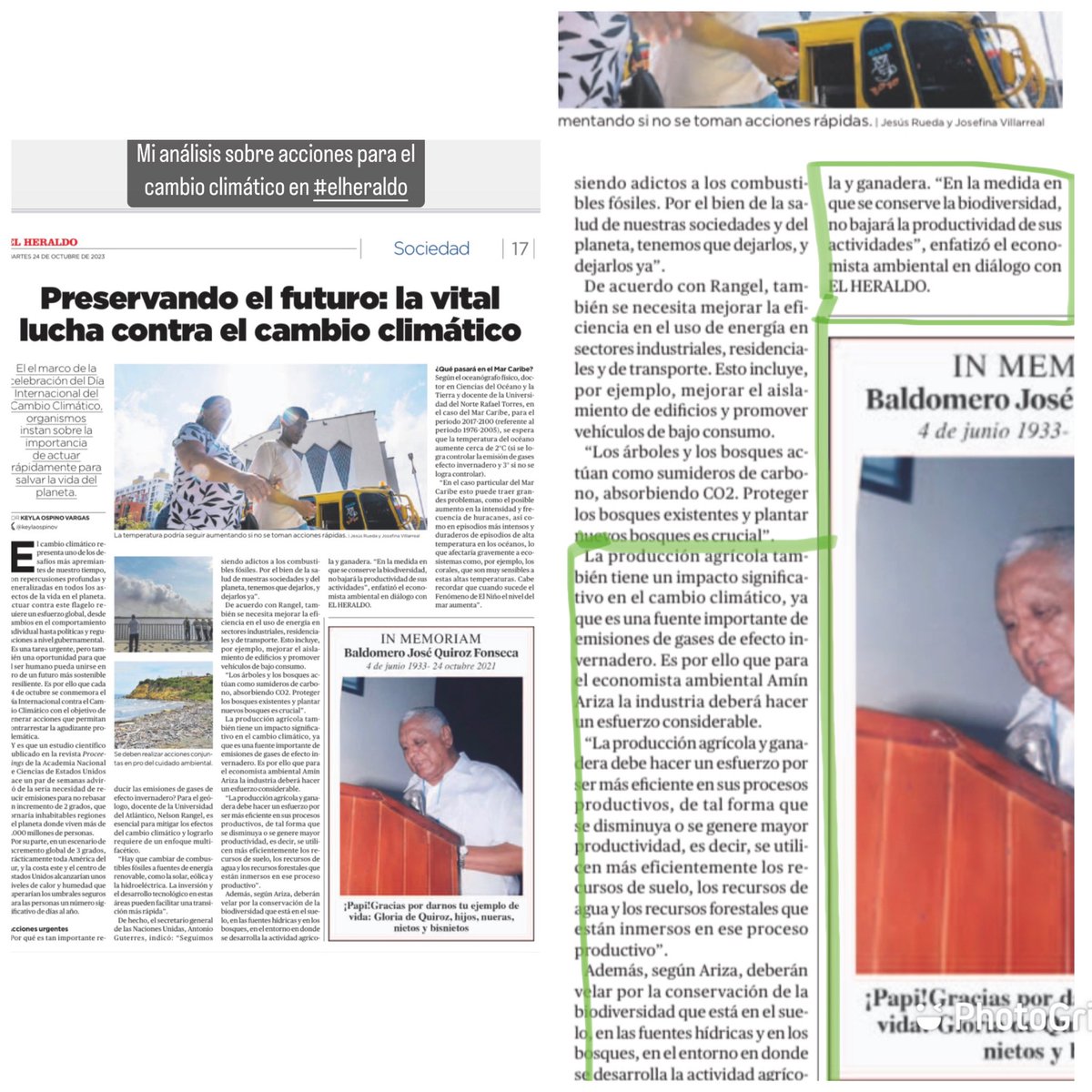 AminArizaDonado's tweet photo. Opinión sobre la producción agraria y el #CambioClimatico en el @elheraldoco en el marco del #diainternacionalcontraelcambioclimatico https://t.co/VJZWFHfC7f