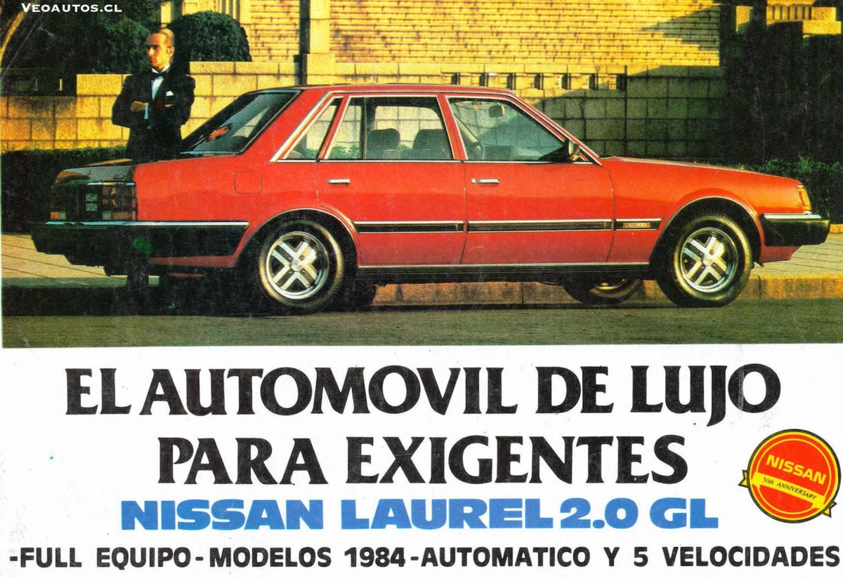 VeoAutos's tweet photo. #Veoautosdeldía Nissan Laurel L31 Chile 1984. Precio base época $2.727.000 + Ficha 2.4L hardtop 1982
Link para ampliar ➤➤➤https://t.co/gbu4WiD3Zr
#laurelc31 #datsunlaurel #nissan1984 #cidef @Nissan @addict_car @thecarfactoids @RiveraNotario https://t.co/rVbwS9YCBt