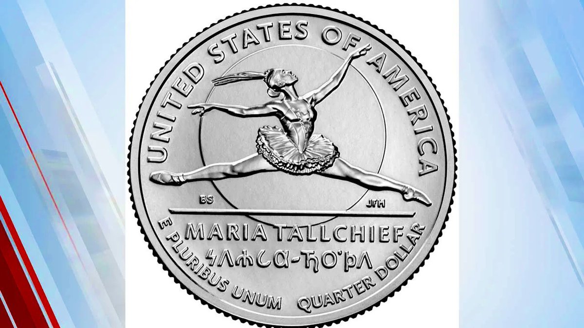 LakotaMan1's tweet photo. This newly minted U.S. quarter featuring Maria Tallchief (Osage Nation) the first Native American prima ballerina is absolutely amazing — yes? https://t.co/NIt7ZcfHQ6