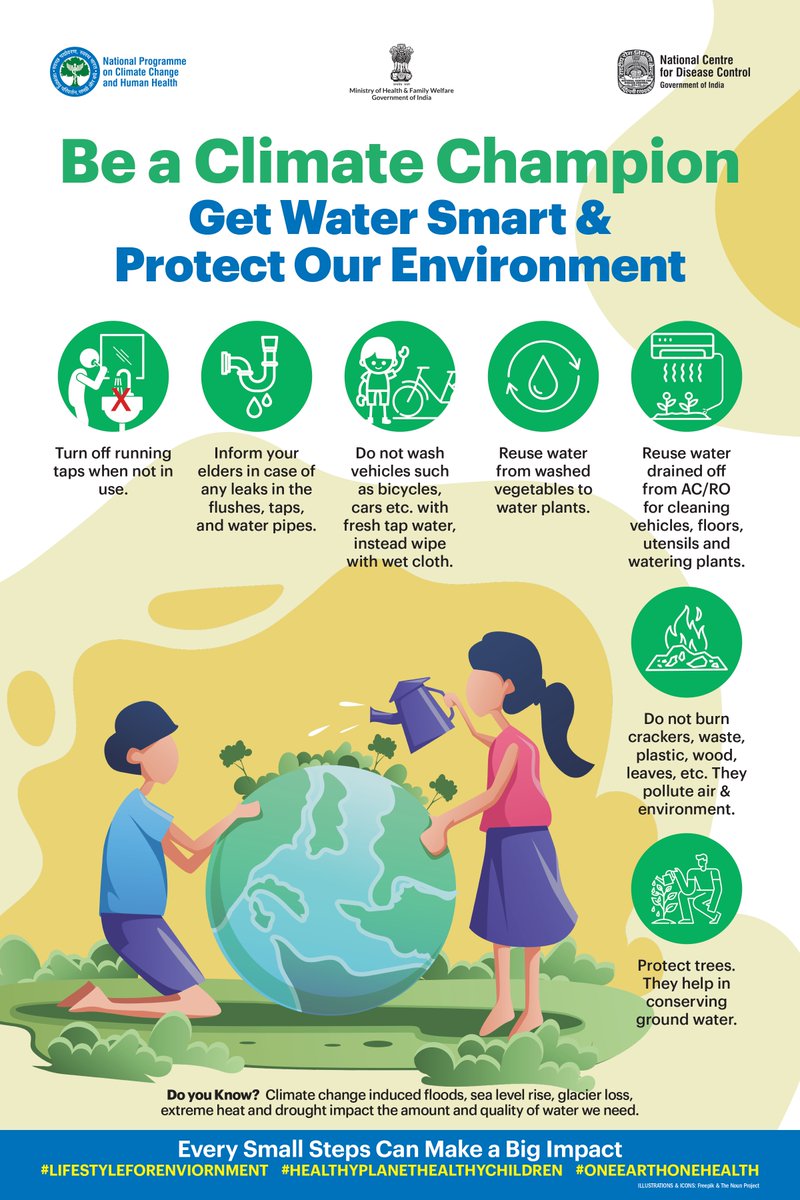 meghalayahealth's tweet photo. On the International Day of Climate Action in 2023, the NPCCHH urges everyone to raise awareness about climate actions in the health sector, communities &amp; at an individual level, with a special focus on health. Let's come together from October 24-28, 2023.
#ClimateAction2023 https://t.co/J9CLDPLYVO