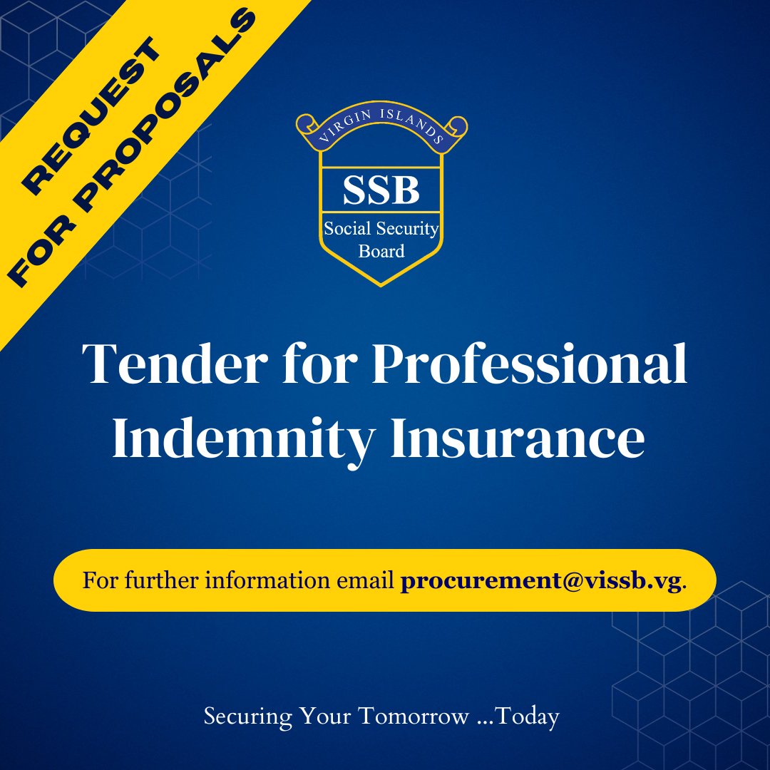 bvissb's tweet photo. RFP: Interested companies can request further information by emailing: procurement@vissb.vg.  #Insurance https://t.co/WYFoYhco3j