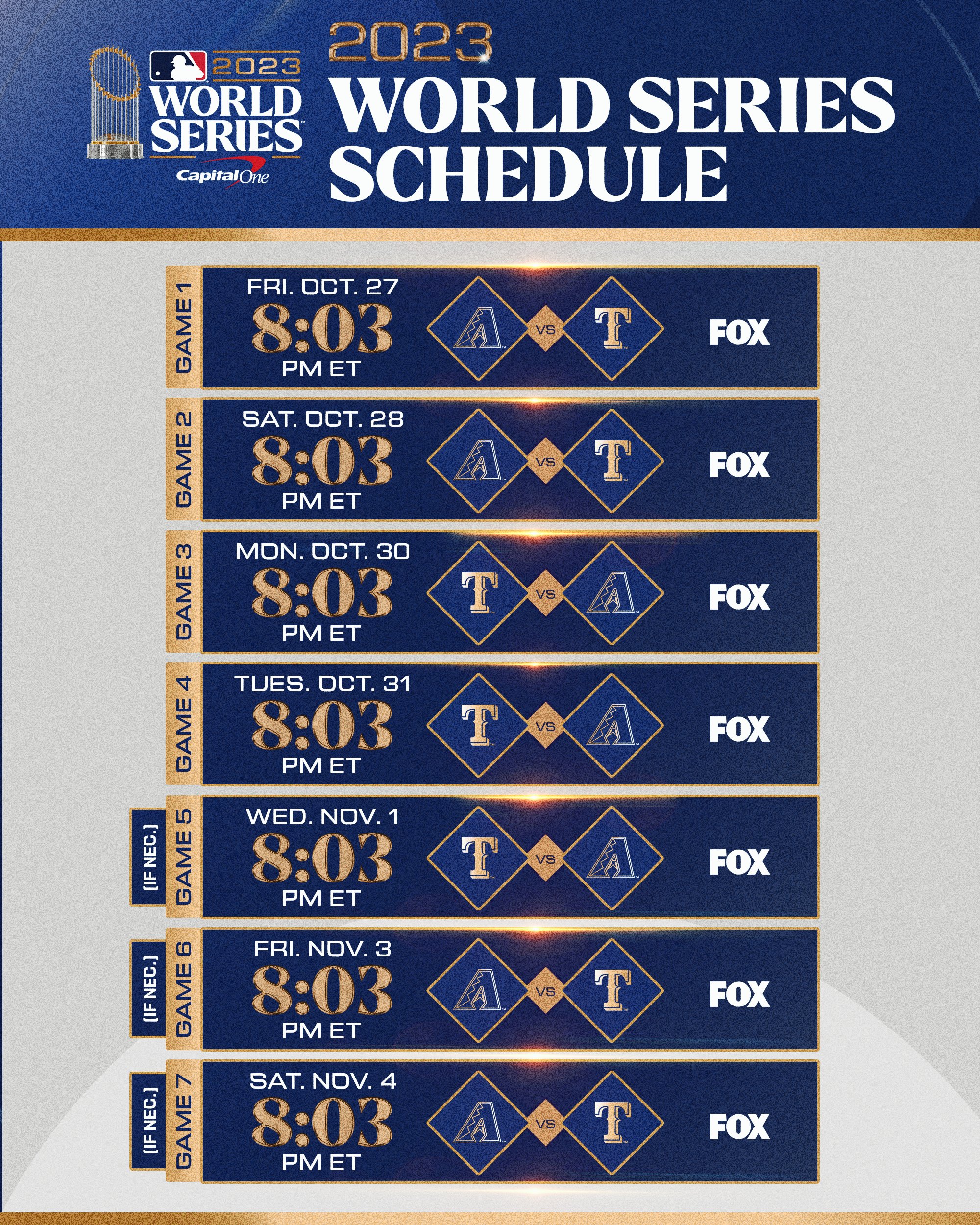 World series schedule deals