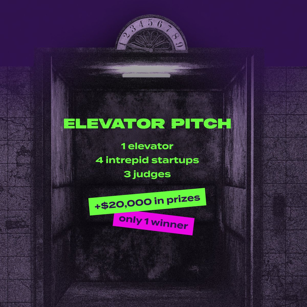 SNMeetup's tweet photo. Four fearless startups are about to step into the elevator pitch challenge for a chance to win over $20,000 in prizes, but there will only be one winner! Each startup will have just three minutes to leave a lasting impression on both the public and our panel of expert judges. https://t.co/qnx6LrAeme