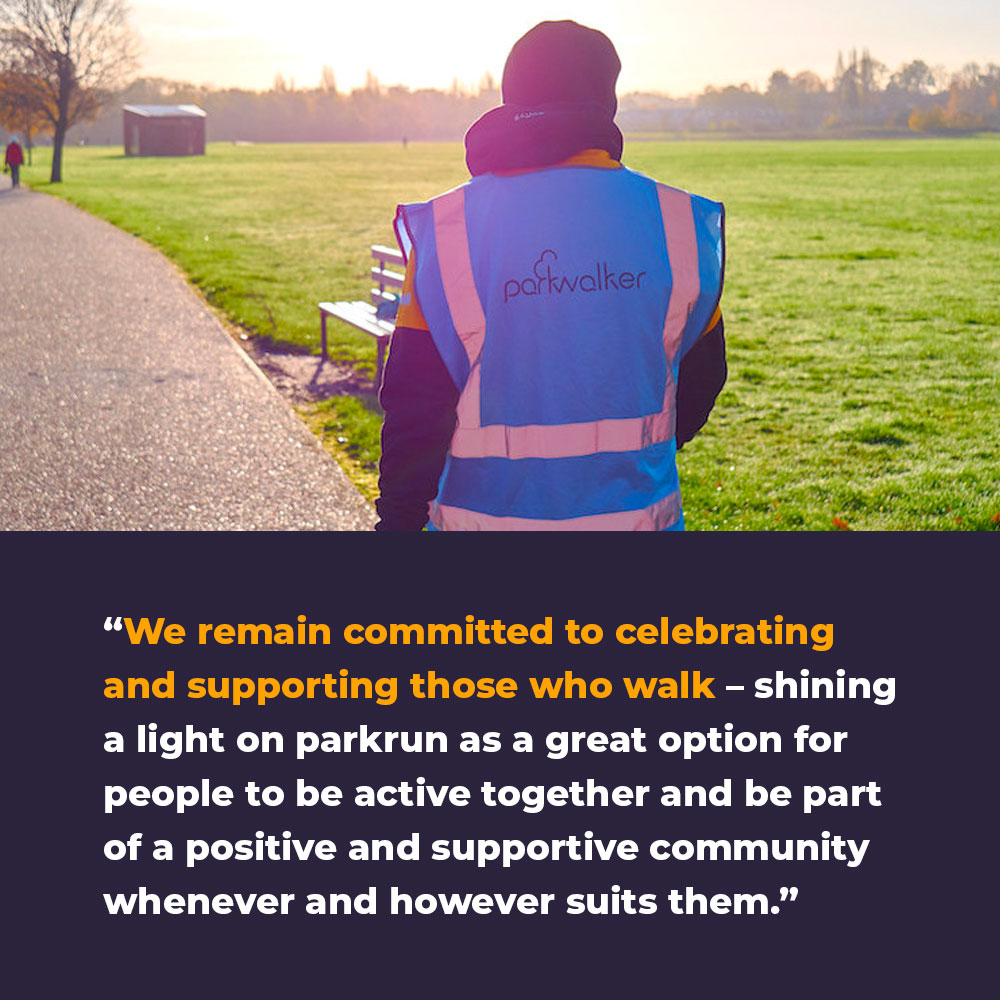 This month marks a year since we implemented the hugely successful, global #parkwalk campaign.

We wanted to encourage more people to experience the joy and incredible benefits of walking at parkrun - not just in October, but always 👉 parkrun.me/vu3hd

🌳 #loveparkrun