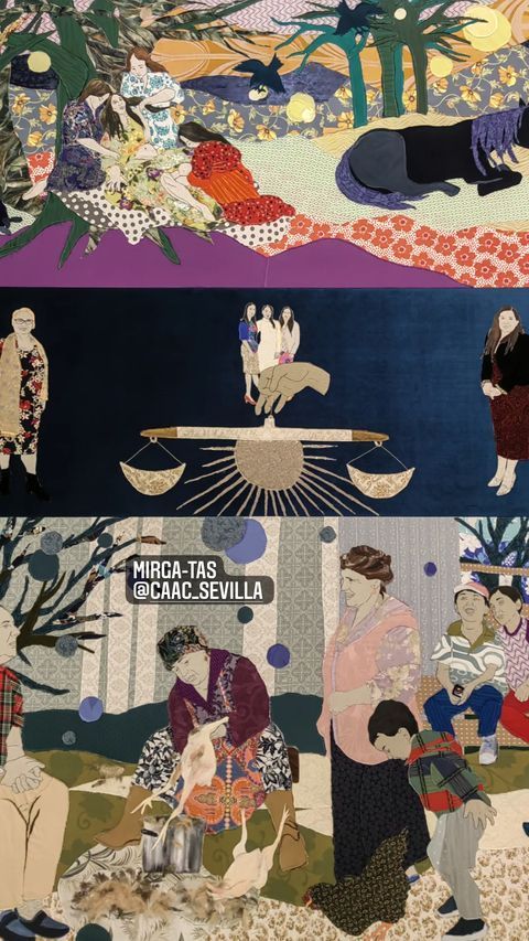 "Re-encantando el mundo" es la monumental instalación que Małgorzata Mirga-Tas realizó para la 59ª Bienal de Venecia y que ahora forma parte de la exposición "Remebranza y resignficación" que dedica el #CAAC a esta artista polaca de origen romaní.