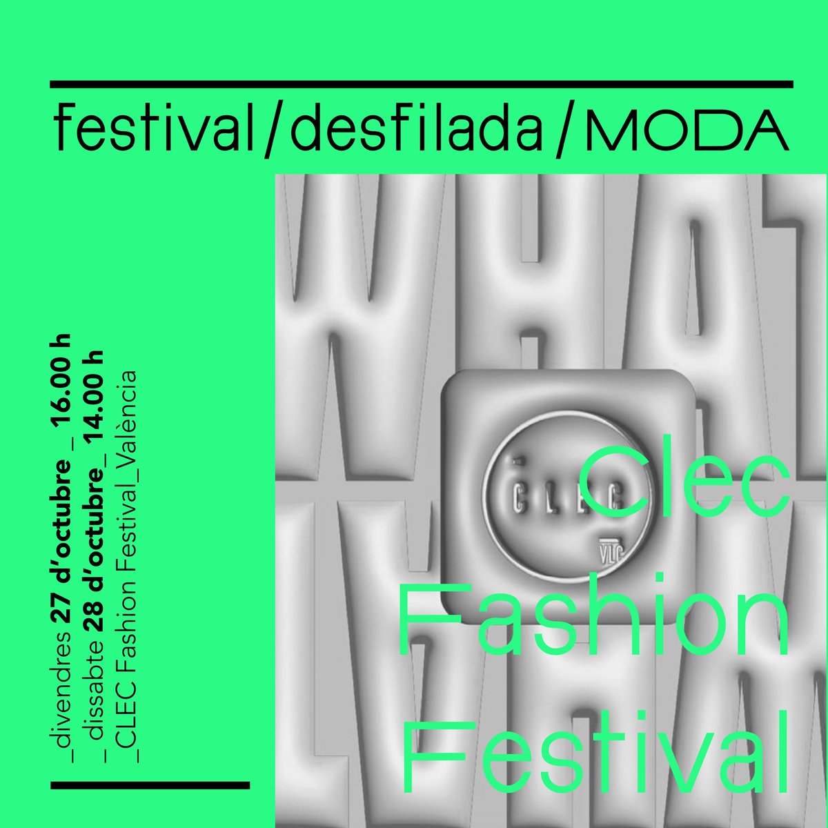 easdalcoi's tweet photo. Atents/es! 😎 Alumnat de l’@easdalcoi participarà al @clecff este cap de setmana! 💚 Tota la info 👇🏽 https://t.co/jfQ7jVBmAc