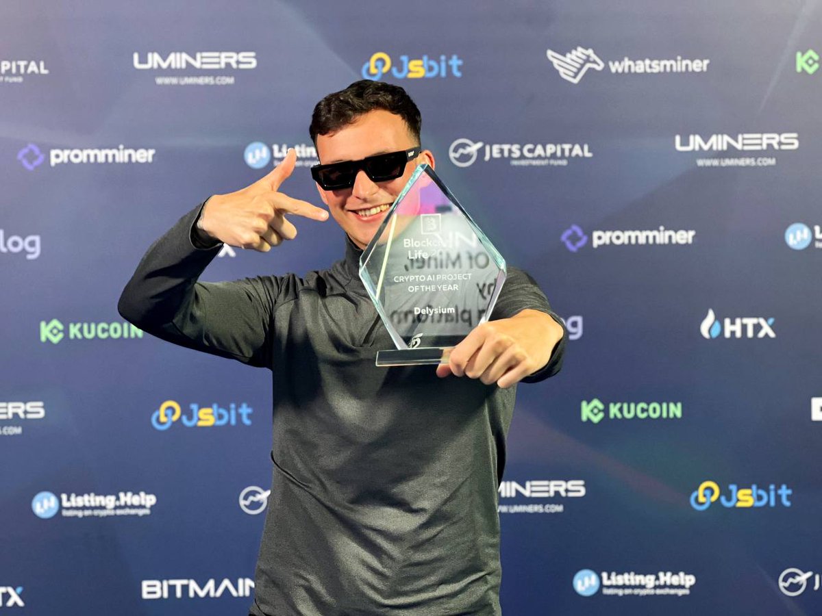 The_Delysium's tweet image. Mom I&apos;m on TV!

Delysium #BlockchainLife2023 AI Project of The Year

We love you Delysians. We&apos;re taking this one home for the community.