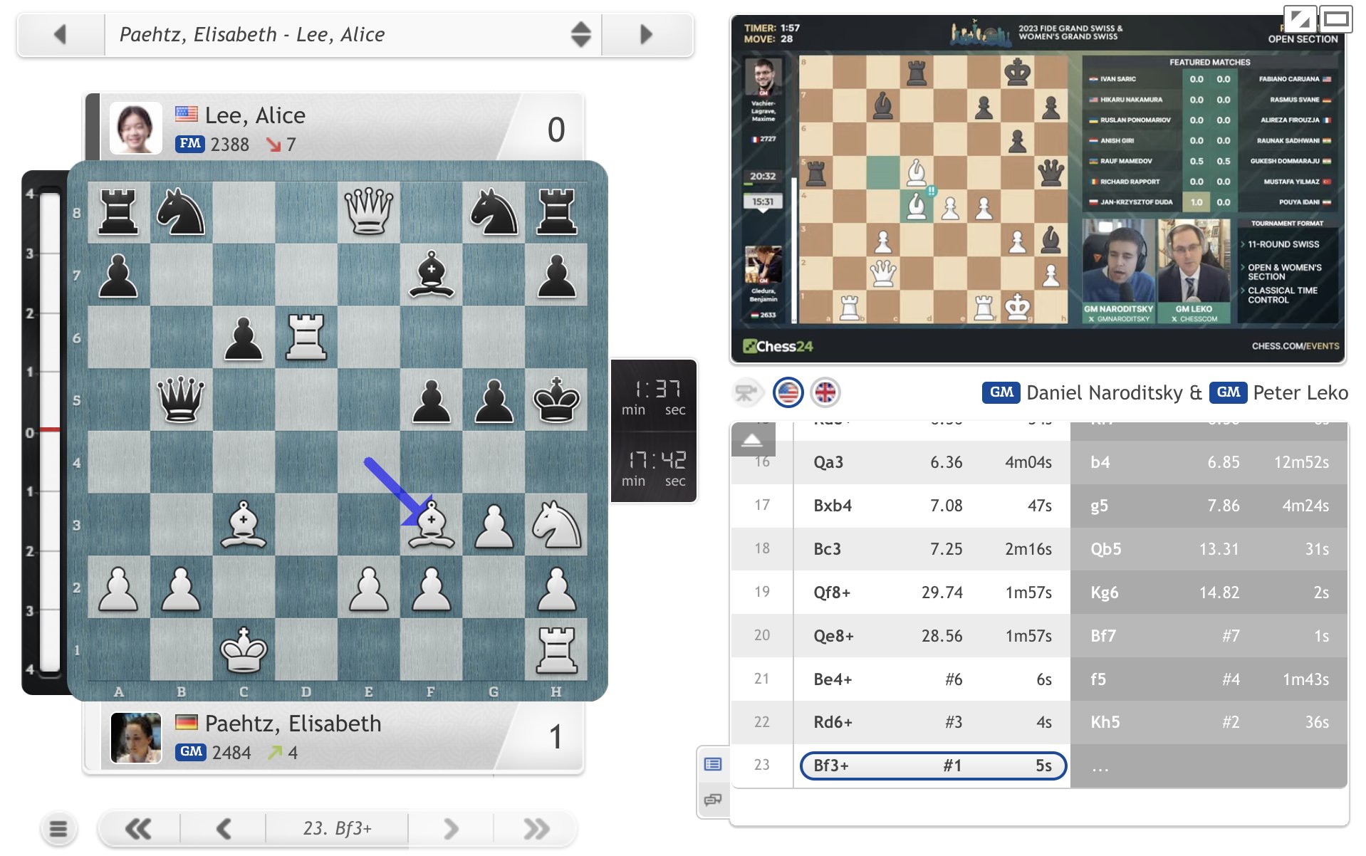 chess24.com on X: Elisabeth Paehtz won a spectacular 23-move
