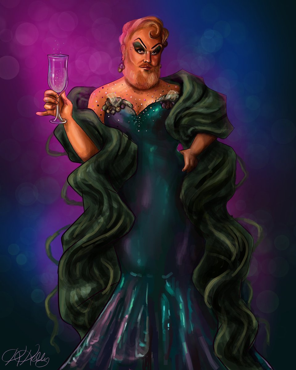 MoiraiKnow's tweet photo. The final, high-res version of Calypso. 

Raise your motherfucking glasses, or face my absolute wrath! 

#OFMDfanart #OurFlagMeansDeath #ofmds2spoilers #ofmd2spoilers https://t.co/qn5hOcXKhs