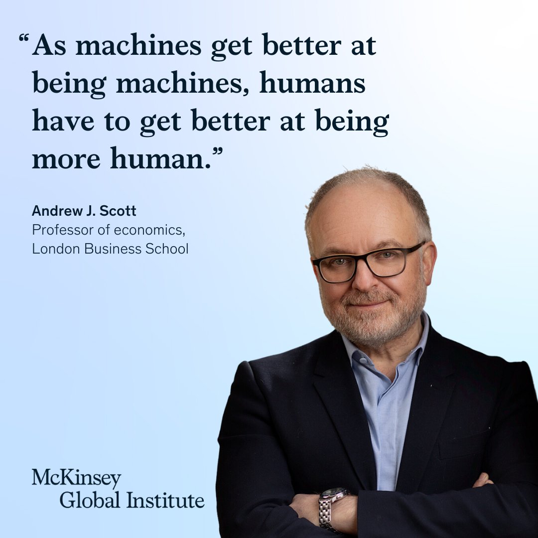 McKinsey_MGI's tweet photo. People are living longer and longer lives. What do technologies like #AI and #automation mean for aging workers? https://t.co/YC8ZHH2uO7 https://t.co/GN9H9KXLgk