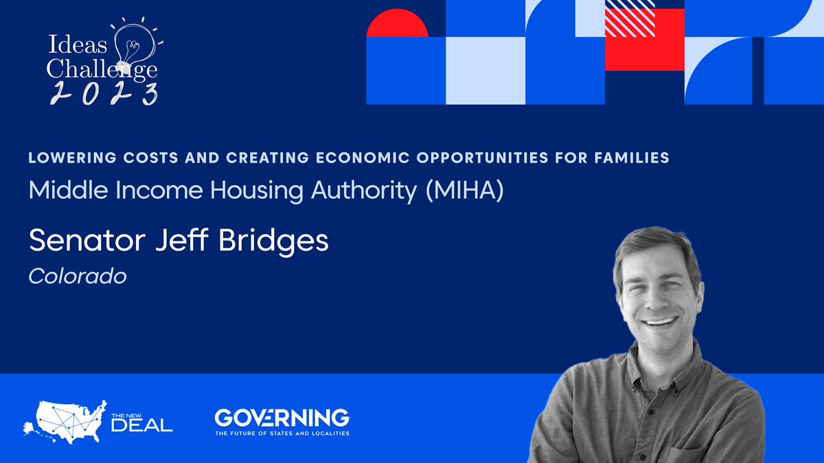 @GOVERNING @SenJoshBecker @mdhousedems @AdrianBoafo .@COSenDem’s @JeffBridges is a finalist in the Lowering Costs and Creating Economic Opportunities for Families category for his Middle Income Housing Authority idea 🏠 newdealleaders.org/idea/middle-in…