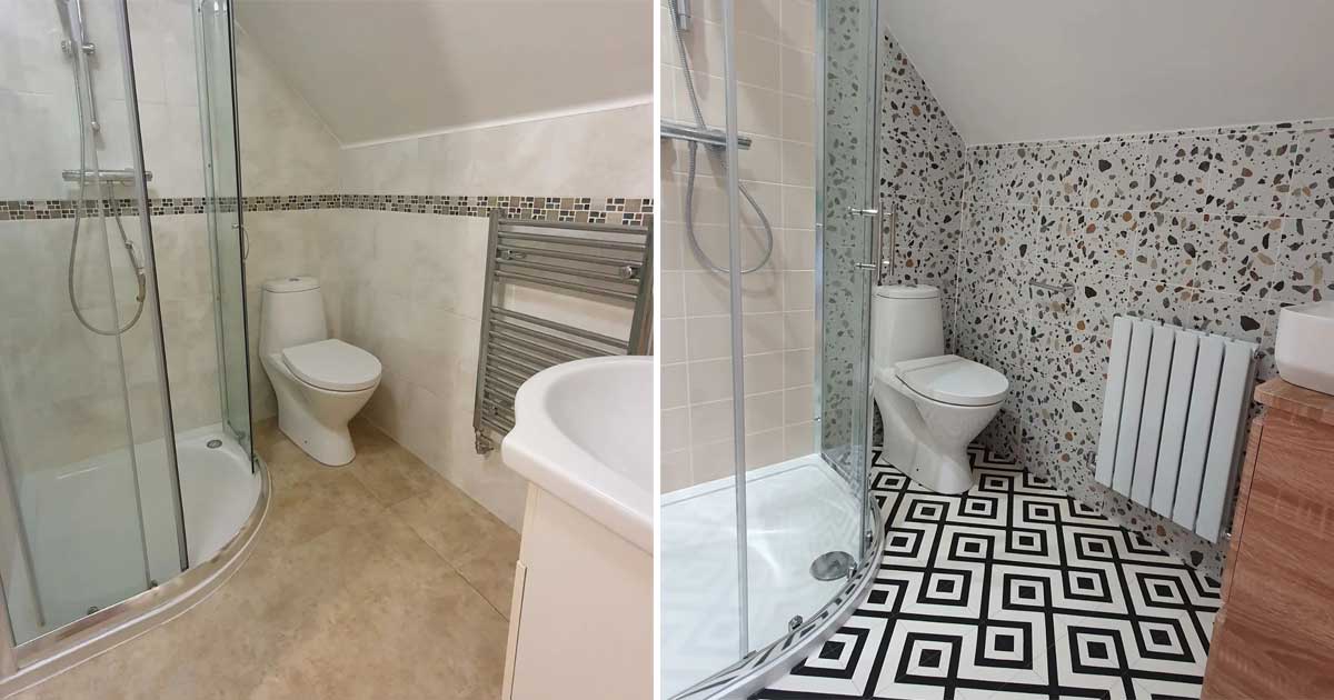 This beautiful space proves bathrooms don't have to be boring 😍

Add a touch of colour or pattern to your bathroom to create a real stand out feature.

Instagram 📷 welcome_to_the_fungalow