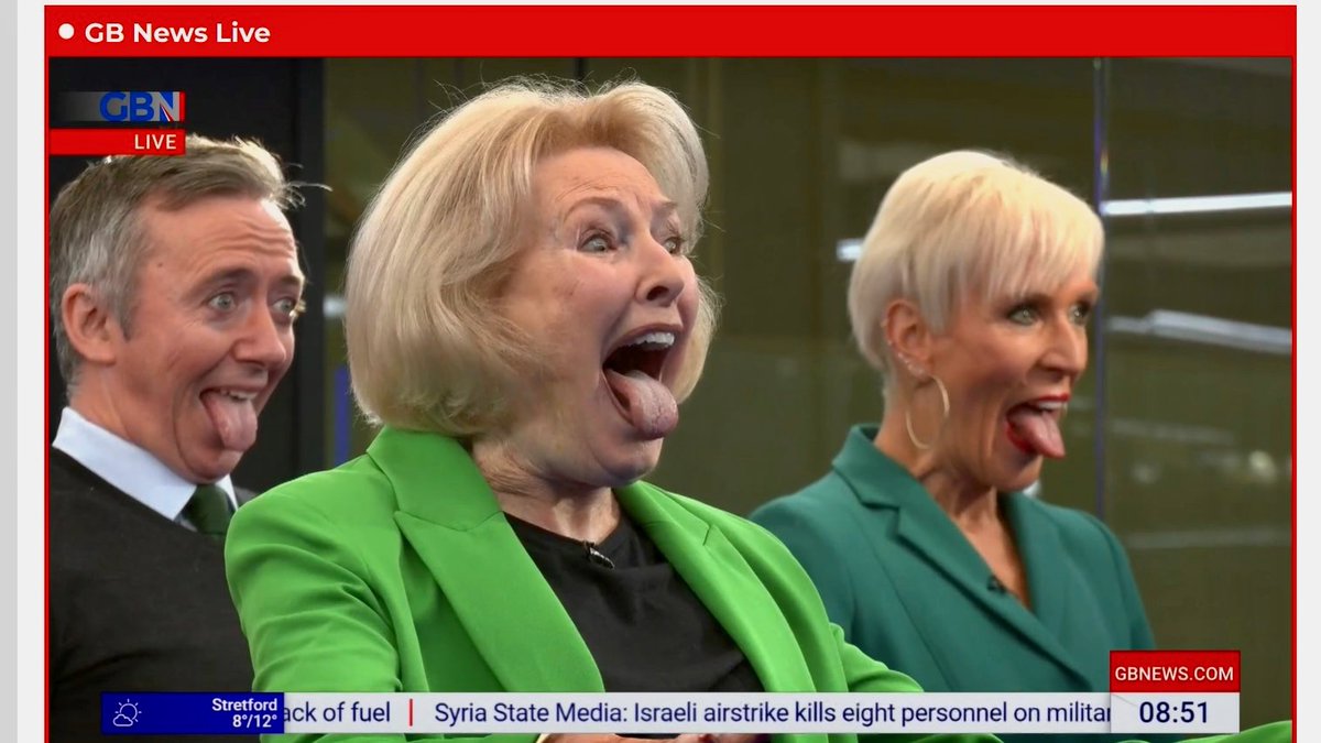 DawnNeesom's tweet photo. Tomorrow's @GBNEWS #Breakfast has a real challenge to beat today's utter joyfest. So much fun with the wonderful Diana Moran aka #TheGreenGoddess who is an astonishing 84. @elliecostelloTV @StephenGBNews @KevinASchofield @ChrisRogersNews 🥰🏋️♀️🤸♀️ #WednesdayMotivation (@MMyrick29 📸) #GBNews