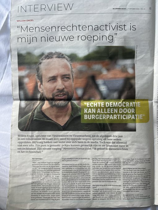 Interview @dancalegria @willem_engel in @AndereKrant over zijn missie! #WillDoFreedom @viruswaarheid<a class="tags" target="_blank" title="On Twitter" href="/?out=eyJ0eXAiOiJKV1QiLCJhbGciOiJIUzUxMiJ9.eyJpYXQiOjE3MjA4ODM0NjcsImlzcyI6InR3cG9ybnN0YXJzLmNvbSIsIm5iZiI6MTcyMDg4MzQ2NywiZXhwIjoxNzUyNDE5NDY3LCJyZWRpcmVjdF91cmwiOiJodHRwczovL3R3aXR0ZXIuY29tL2RhbmNhbGVncmlhIn0.zxyUx3SJu7PrvRpYkUXX5kqB42jhN-Kv-EkHM0fBsLzYvdRshdajh3oaaUkLapHiQ9gE3il3zCeLBLYyyqTKKA">@dancalegria</a><a class="tags" target="_blank" title="On Twitter" href="/?out=eyJ0eXAiOiJKV1QiLCJhbGciOiJIUzUxMiJ9.eyJpYXQiOjE3MjA4ODM0NjcsImlzcyI6InR3cG9ybnN0YXJzLmNvbSIsIm5iZiI6MTcyMDg4MzQ2NywiZXhwIjoxNzUyNDE5NDY3LCJyZWRpcmVjdF91cmwiOiJodHRwczovL3R3aXR0ZXIuY29tL3dpbGxlbV9lbmdlbCJ9.iLWEOEstVx9ThJ-MRZbfQLcMJsuYTH2YdppUx7WtGXBCXFBwikPgkxqzFKTqeRbZJZ5Bih8lLE-x5TY5Xvr5yA">@willem_engel</a><a class="tags" target="_blank" title="On Twitter" href="/?out=eyJ0eXAiOiJKV1QiLCJhbGciOiJIUzUxMiJ9.eyJpYXQiOjE3MjA4ODM0NjcsImlzcyI6InR3cG9ybnN0YXJzLmNvbSIsIm5iZiI6MTcyMDg4MzQ2NywiZXhwIjoxNzUyNDE5NDY3LCJyZWRpcmVjdF91cmwiOiJodHRwczovL3R3aXR0ZXIuY29tL0FuZGVyZUtyYW50In0.ySHgJv1PfGRL4HaaHBAII2YPlewP1DHIMd4B5zaSqcWaRufHAyuCIGQFc2Crn7ogd2ZTaqNHEoJnq7KB1VFR0A">@AndereKrant</a><a href="/tag/willdofreedom"class="tags"><span>#willdofreedom</span></a>