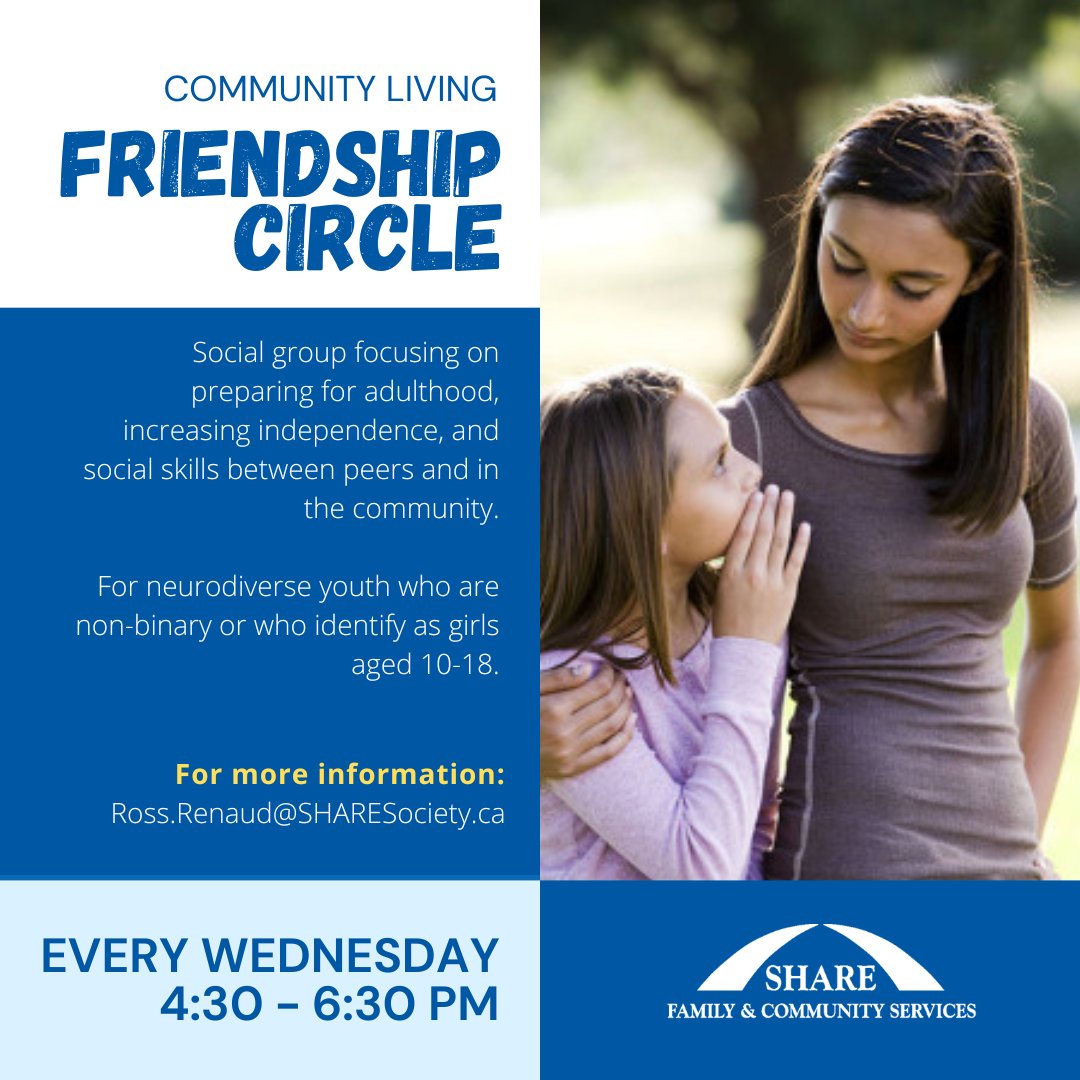 SHARESociety's tweet image. Community Living programs embrace inclusivity &amp;amp; provide support to empower neurodiverse youth.

SHARE&apos;s Friendship Circle &amp;amp; League of Extraordinary Youth social groups focus on helping youth with skills to prepare for adulthood and increased independence. #CommunityInclusionMonth
