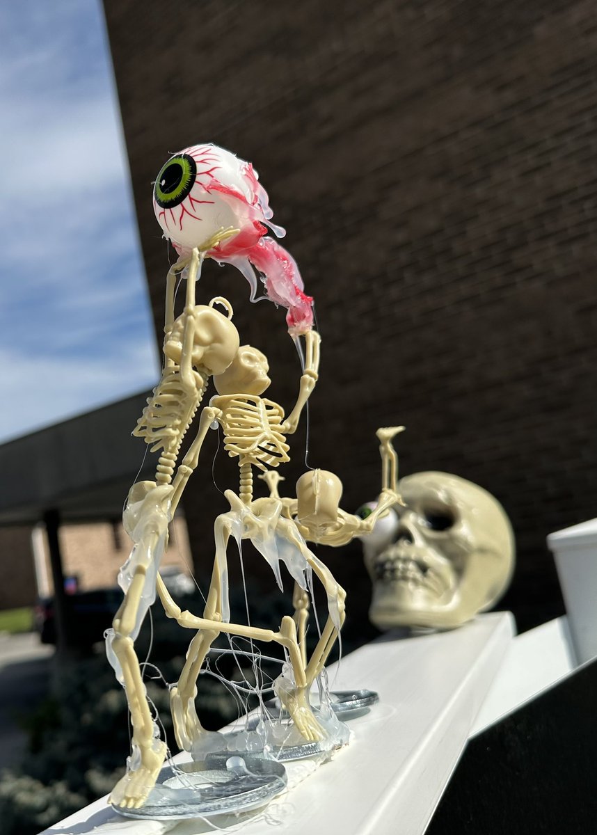 _HaikusGoddess's tweet image. When doc wants skeletons out because the town is known for it, but they were vandalized and stolen last year, so you don’t want to put out skeletons, but you kind of have to. #ImproviseAdaptOvercome #UnderstoodTheAssignment